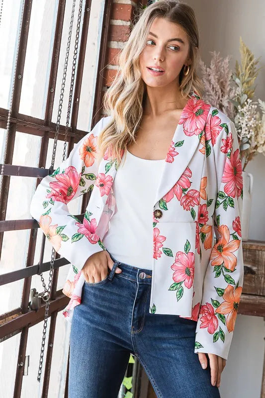 Heimis Floral Blazer With Tunic
