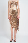 SEQUIN MIDI SKIRT