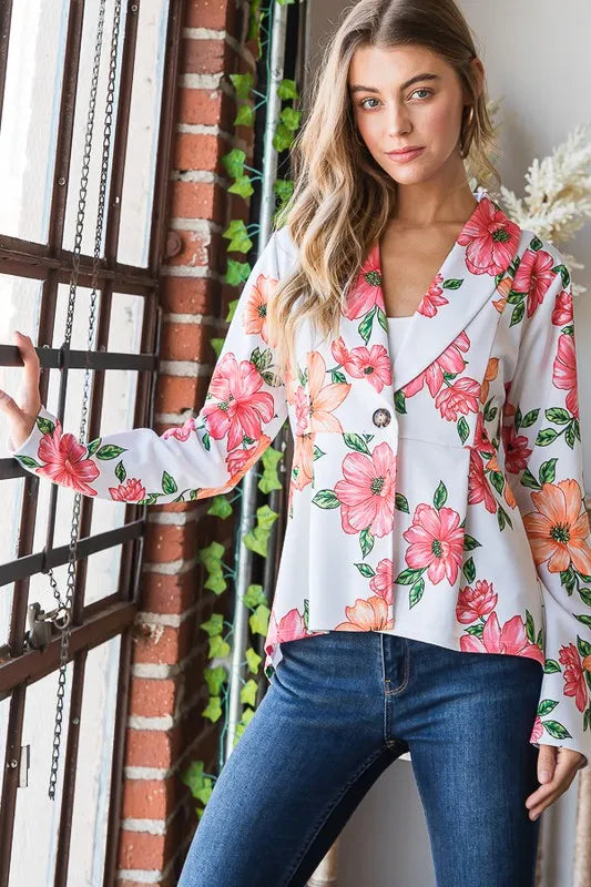 Heimis Floral Blazer With Tunic