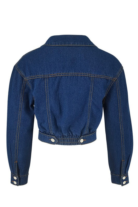 Womens Cropped Denim Jacket
