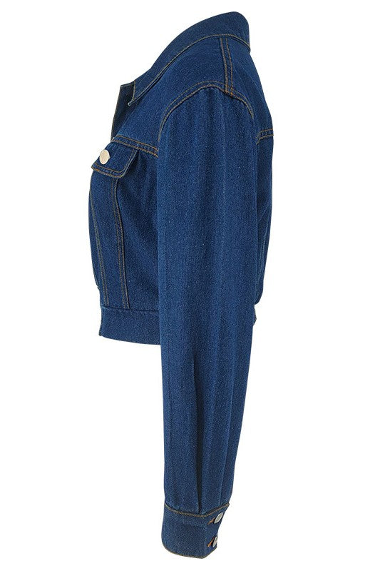 Womens Cropped Denim Jacket