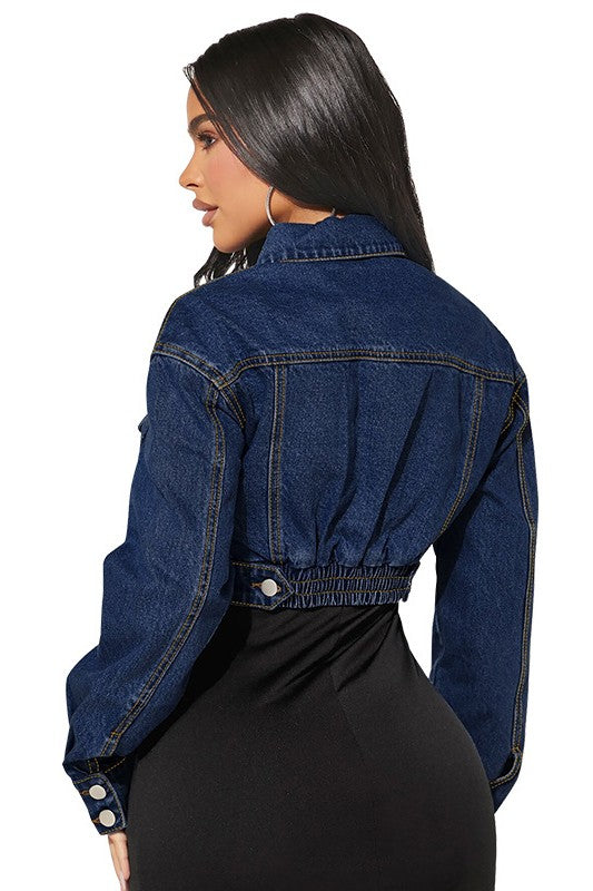 Womens Cropped Denim Jacket
