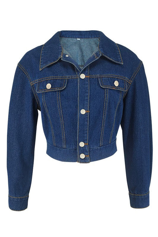 Womens Cropped Denim Jacket