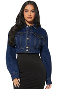 Womens Cropped Denim Jacket
