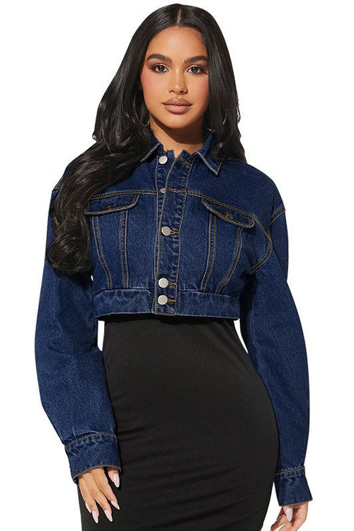 Womens Cropped Denim Jacket