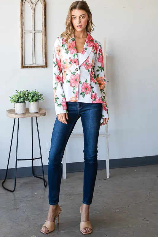 Heimis Floral Blazer With Tunic