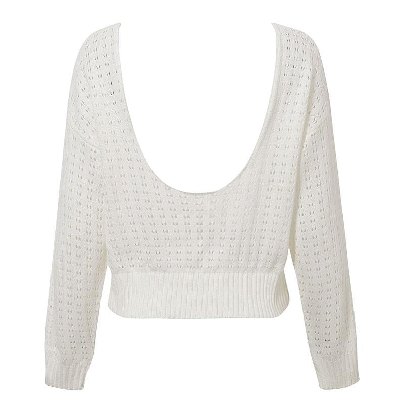 Knitted Low Back Pullover