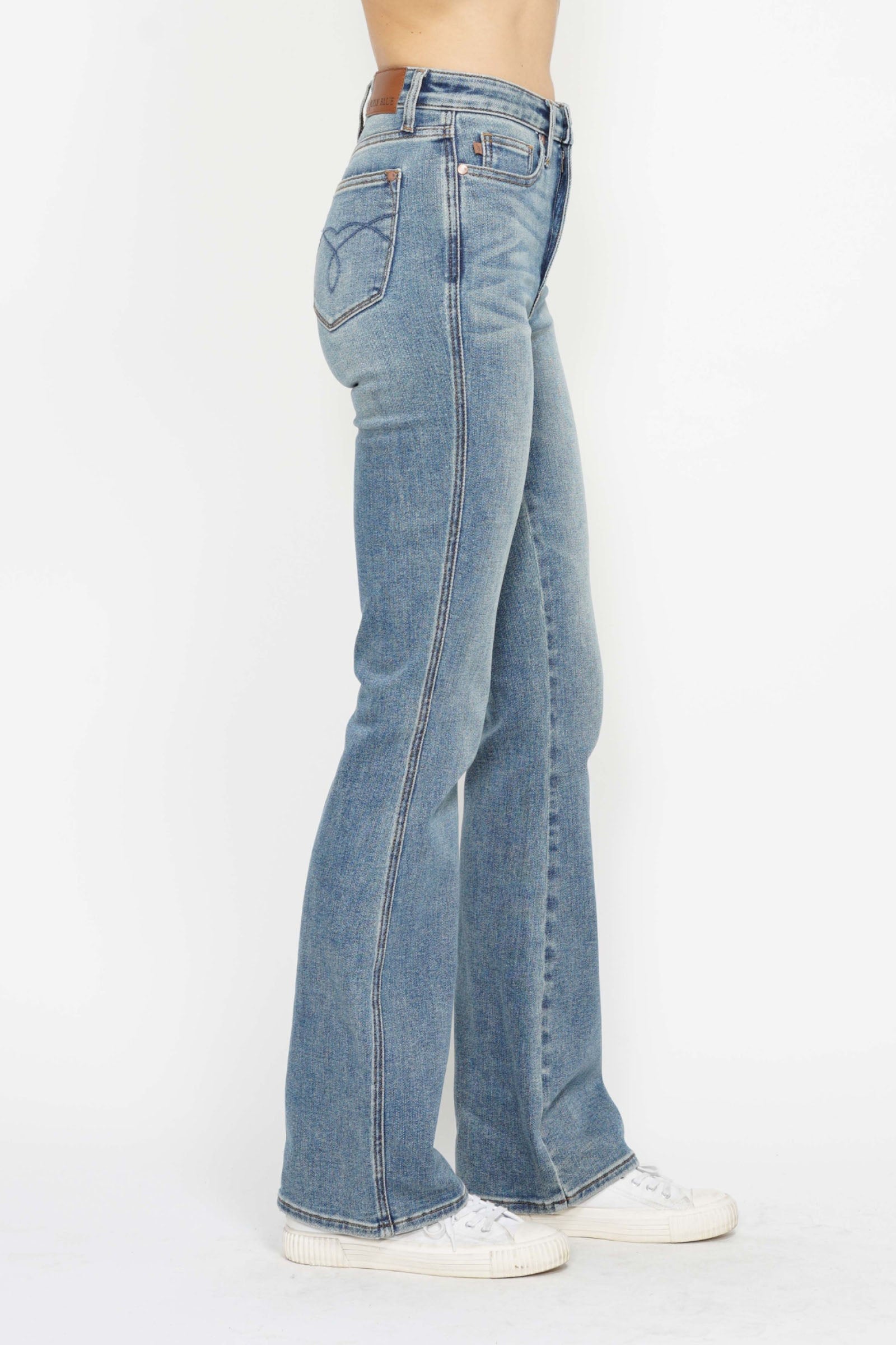 Judy Blue Tummy Control Back Embroidered Pocketed Bootcut