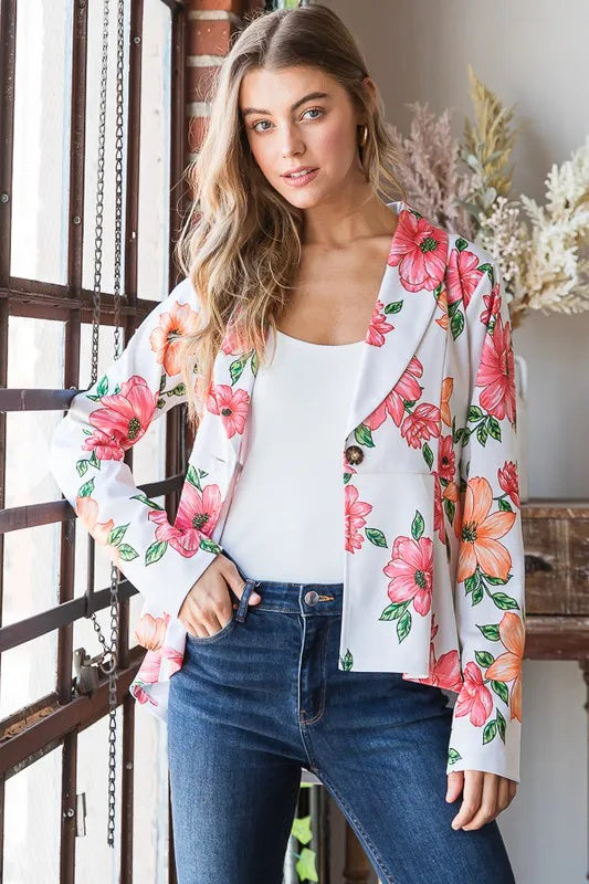 Heimis Floral Blazer With Tunic