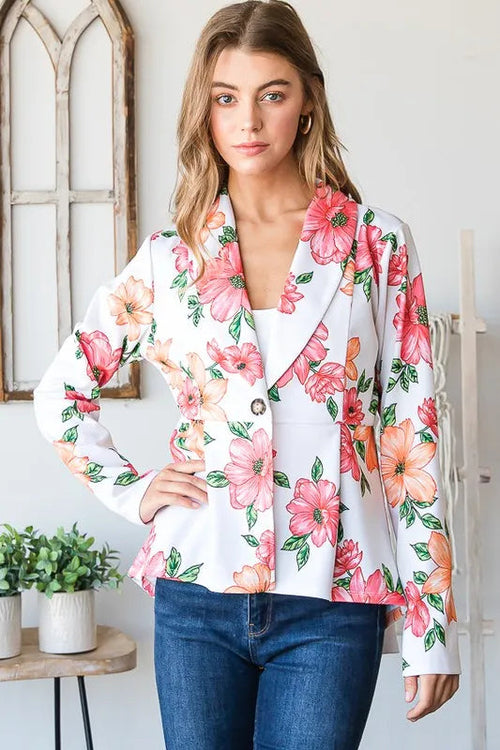 Heimis Floral Blazer With Tunic