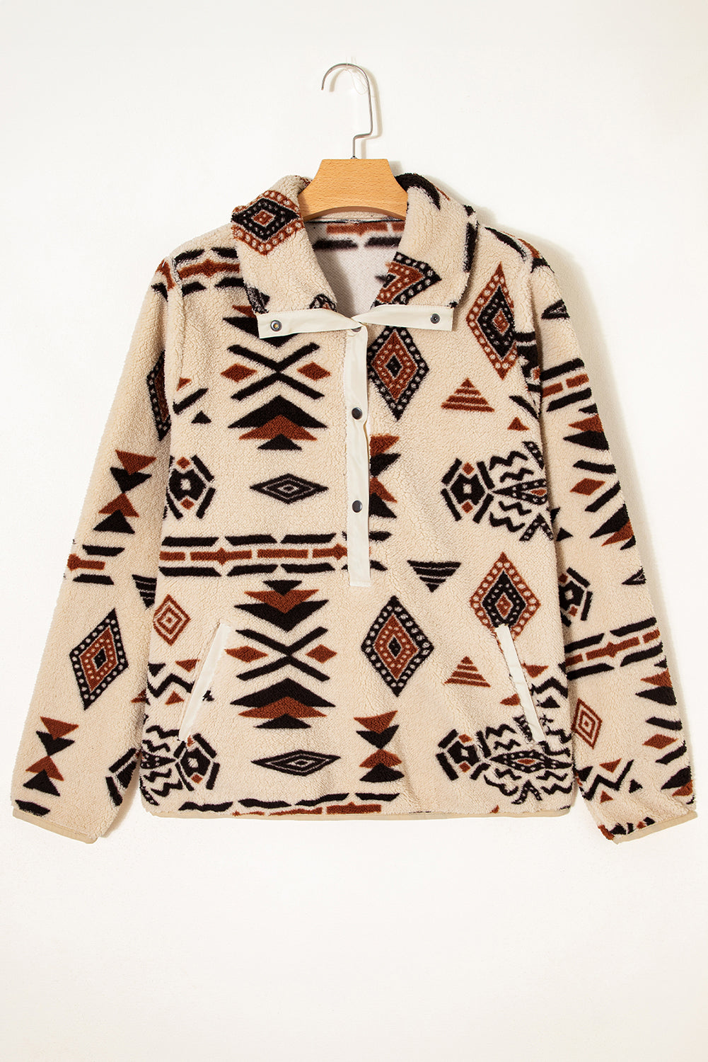 Western Aztec Fleece Half Zip Sweatshirt