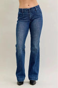 Judy Blue Mid Rise Tummy Control Welt Pockets Bootcut Denim