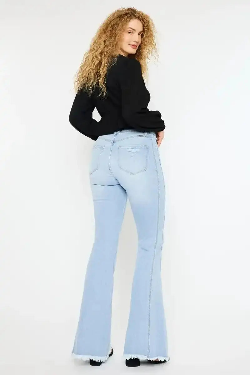 Kancan High Rise Curvy Flare Jeans