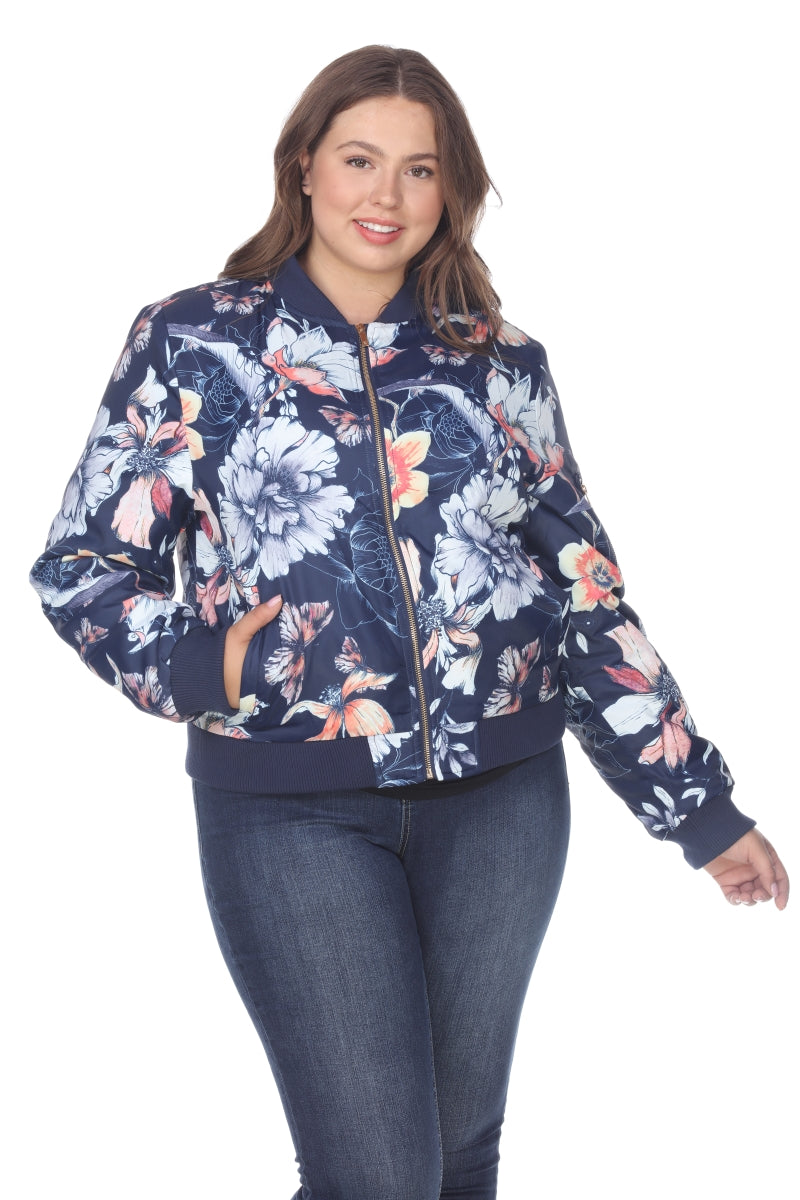 Floral Bomber Jacket