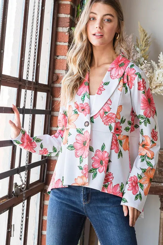 Heimis Floral Blazer With Tunic