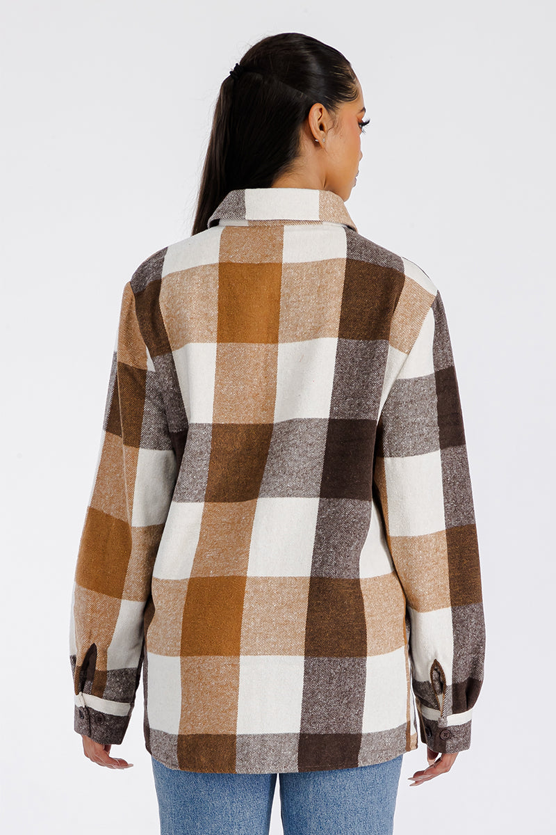 Oversized Soft Plaid Flannel Shacket
