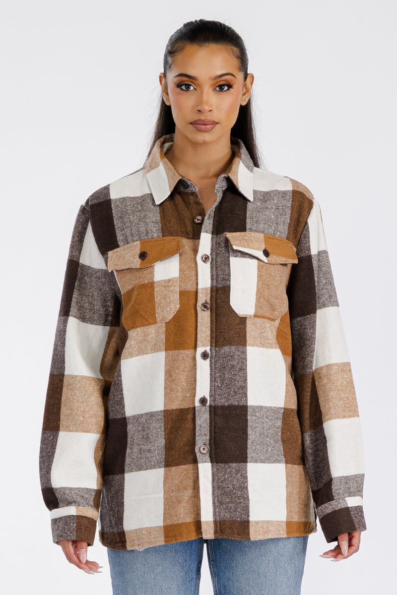 Oversized Soft Plaid Flannel Shacket