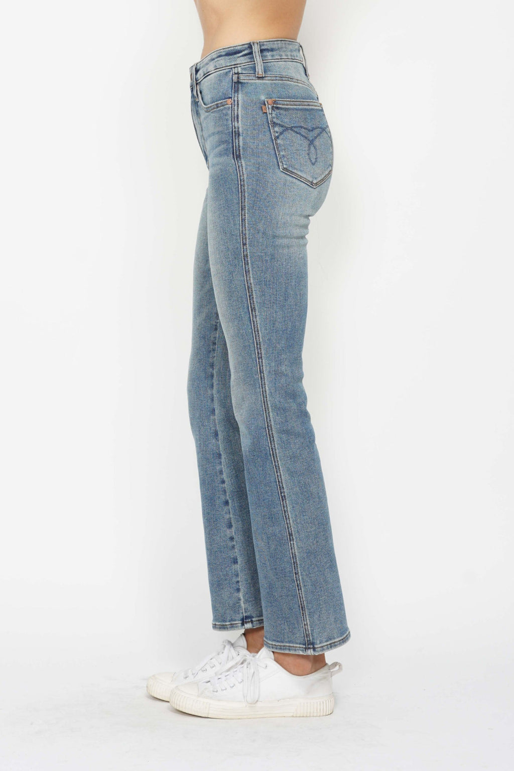 Judy Blue Tummy Control Back Embroidered Pocketed Bootcut