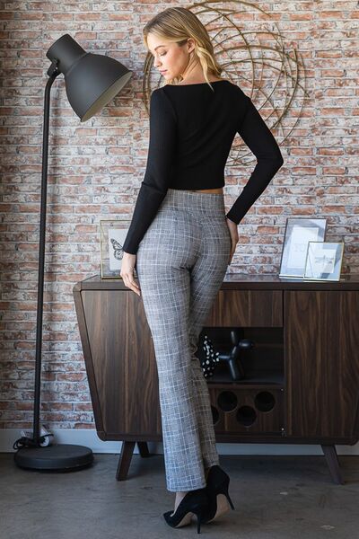 Plaid Flare Pants